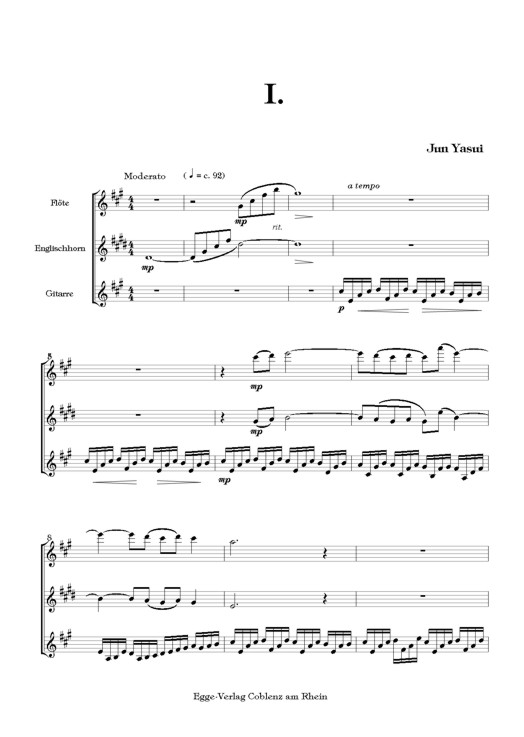 Sonate für Flöte, Englischhorn & Gitarre